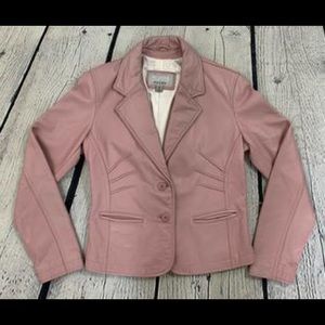 Wilson’s Vintage Lilac 100% Pink Leather Blazer